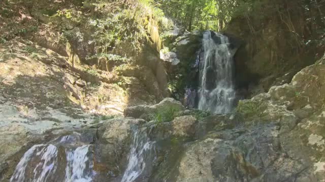 涼しさと“きれいな水”で水遊びする子供たちにも大人気　県北の納涼スポット・琴弾の滝【岡山・美作市】