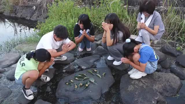 早朝の河原で五目めし食べ無縁仏を供養…小豆島の盆の伝統行事「川めし」【香川】