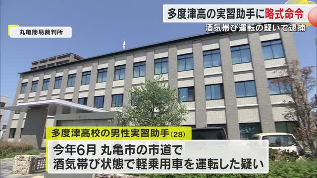 軽乗用車を酒気帯び運転疑い　多度津高校男性実習助手（２８）に罰金５０万円の略式命令【香川】